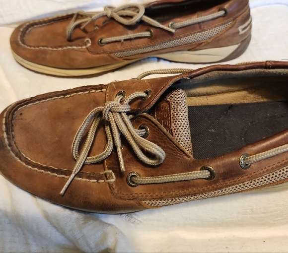Sperry Tan Leather Boat Shoes - Picture 5 of 5